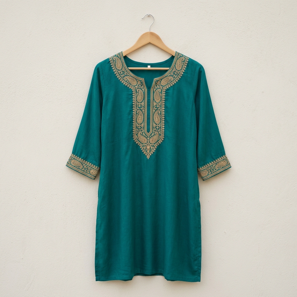 Rayon Kurti Set